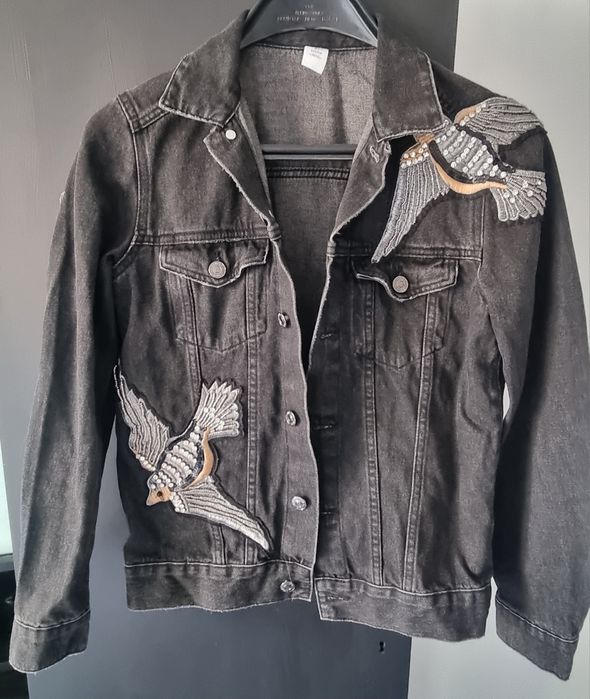 Черен деним яке/дънки