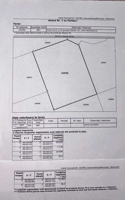 Vând 2 terenuri intravilane în Sânandrei – 897 mp și 910 mp – 45 €/mp negociabil - Mai multe