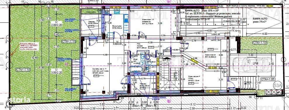 Vanzare apartament 3 camere parter cu gradina 80 mp,  bloc nou, zona p