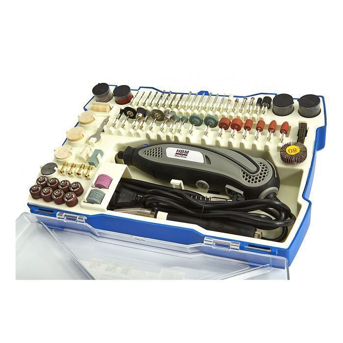 Set mini polizor cu accesorii 190piese hbm