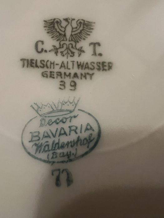 Сервиз за хранене за 6 души порцелан Altwasser 1939 г