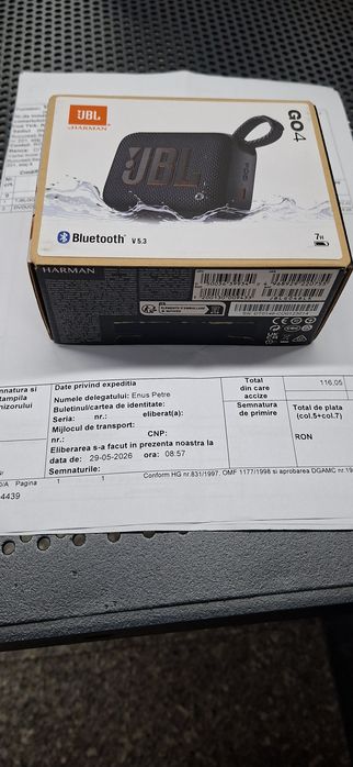 Boxă portabilă JBL GO 4 rezistentă la apă și praf