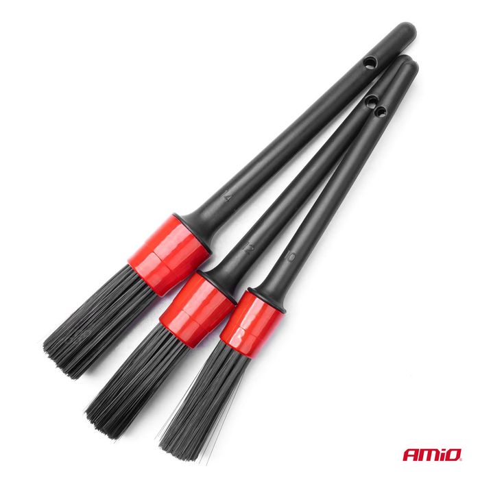 комплект за детайлно почистване четки 3 броя amio 03098