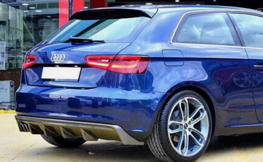 Difuzor bara spate fusta spoiler lip AUDI A3 8V pentru bara standard