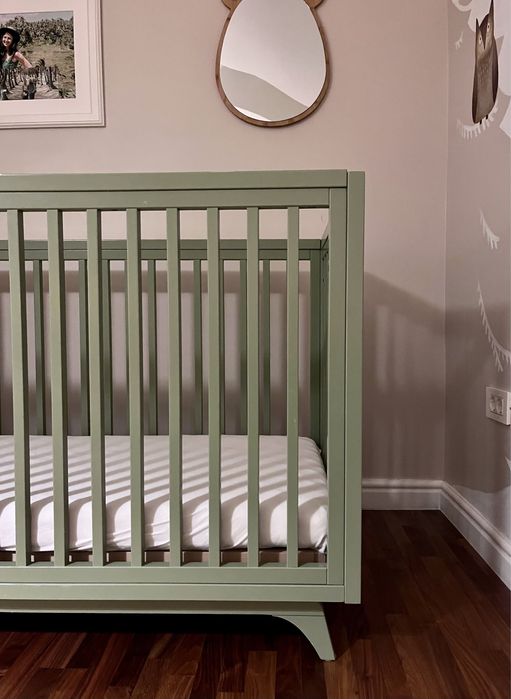 Patut lemn masiv cu saltea, nou nascut - 3 ani+, Romina Furniture