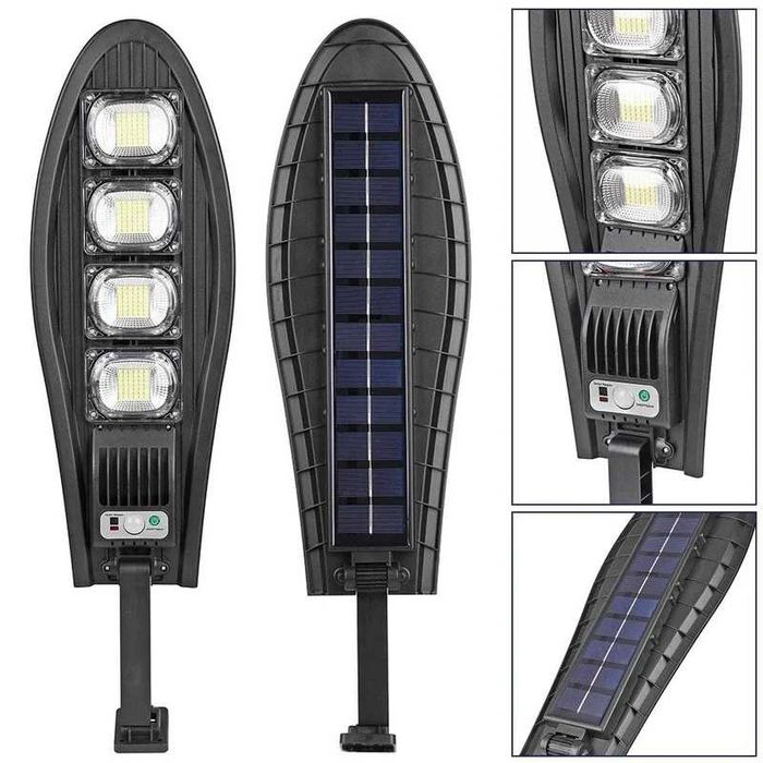 МОЩНА соларна лампа 1200 W с дистанционно и три режима на работа LED