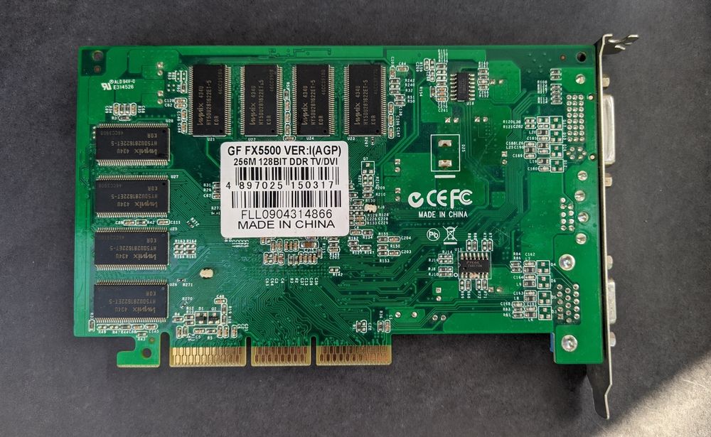 Видеокарта AGP GeForce FX 5500 GeForce 2 MX400