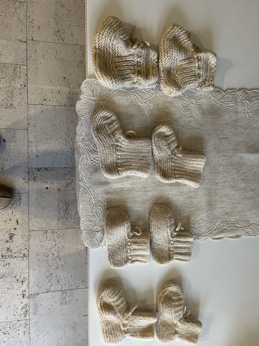 Ръчно плетени терлици от вълна