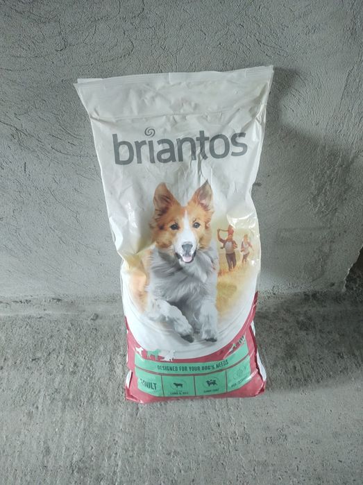 Briantos hrana uscata caini miel & orez 14 kg x 3 saci  bobite