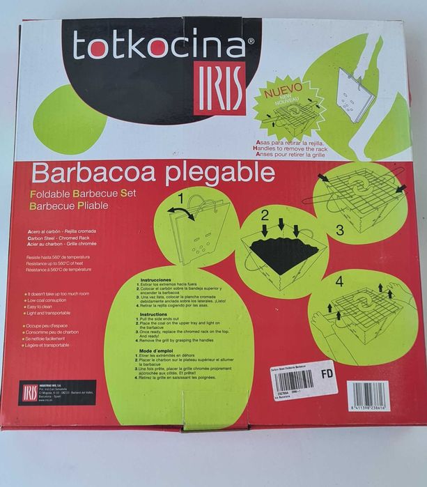 Gratar pliabil NOU pentru diverse locatii (curte, balcon, camping)