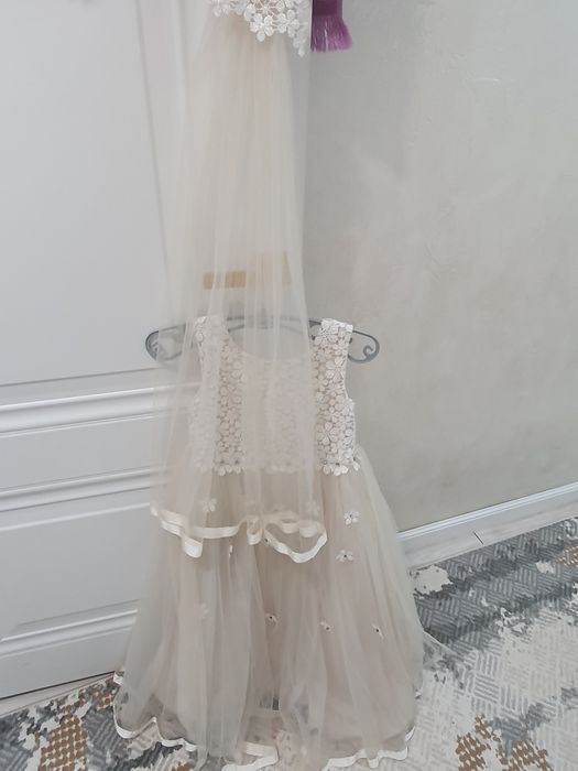 Платье 3 штуки Невеста для девочек  с фатой