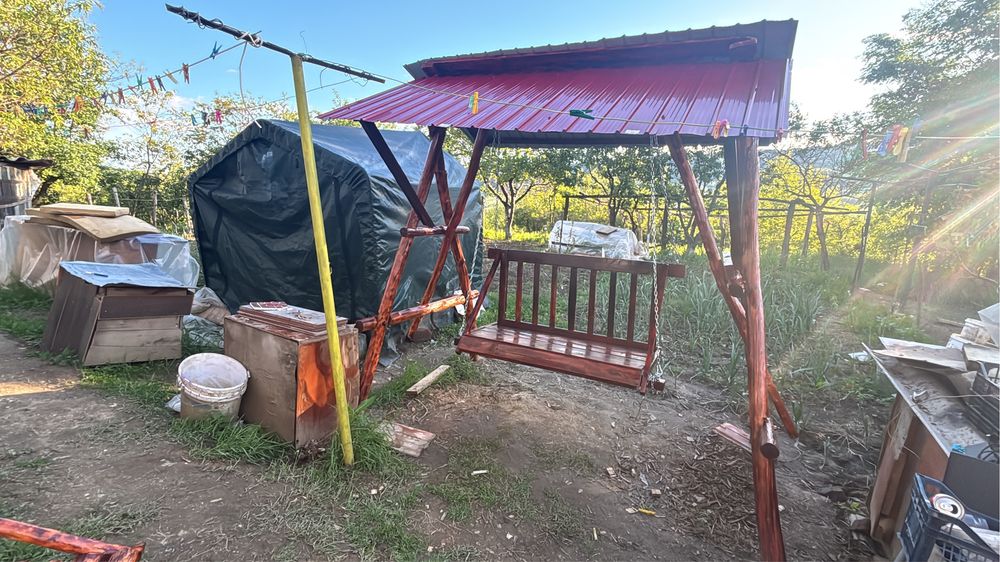 Fac leagane din lemn rustice , scaune cat si mese !