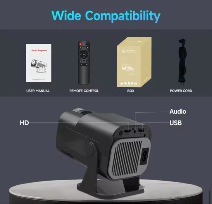 Videoproiector  android 4K / wireless /Youtube/ Netflix /Proiector