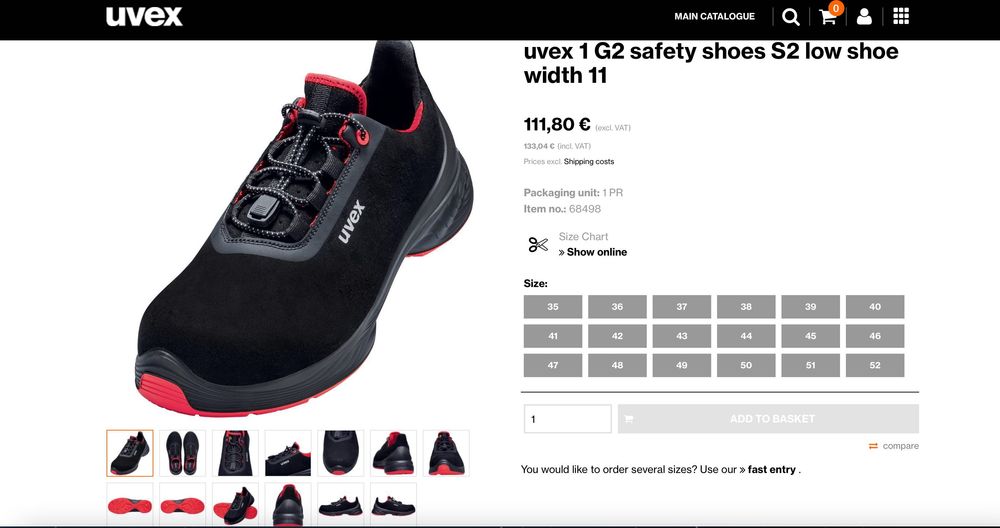 Pantofi Uvex marimea 43