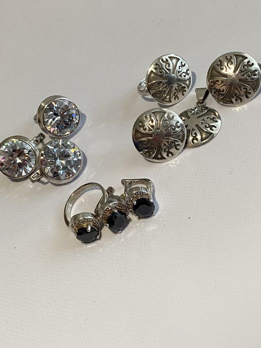 Красивые серебро 925 пробы наборы