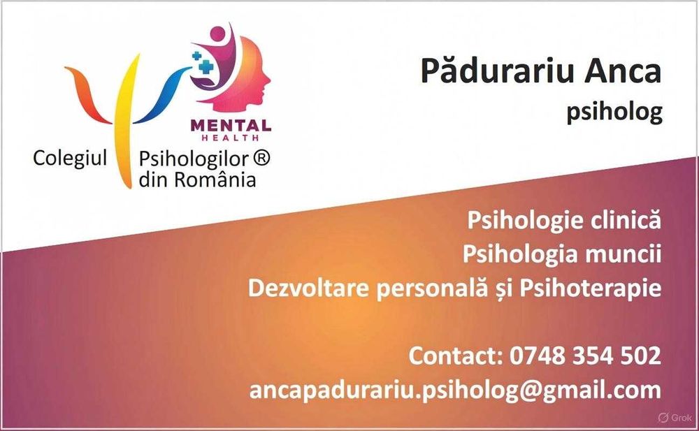 Psiholog / Consilier dezvoltare personala Timisoara