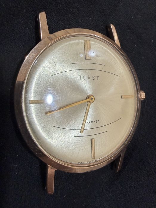 Золотые часы ПОЛЕТ 583 ссср 2200 ультра тонкие