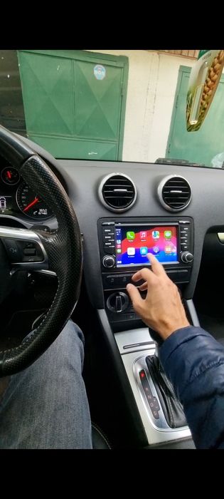 Navigatie Android Audi A3 Carplay Waze YouTube GPS BT casetofon