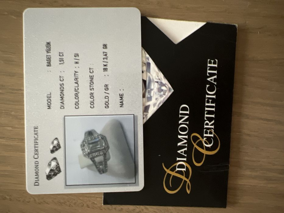 Inel logodna Aur Alb cu Diamant 1.51CT