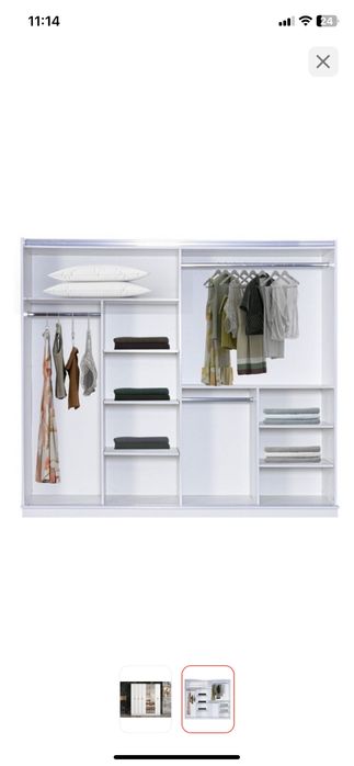 Большой шкаф купе белый