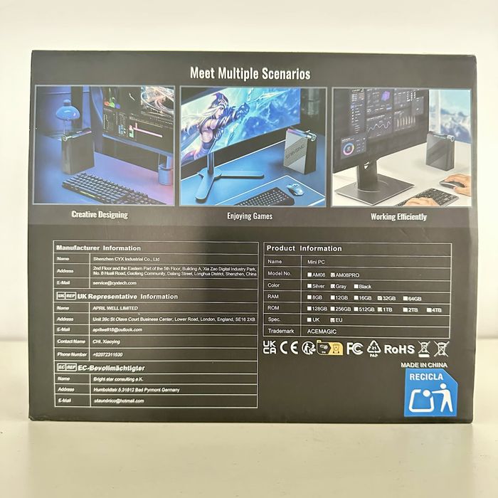 MiniPc cu AI /Acemagic AM08 Pro/Ryzen 7 8845HS -5.1 Ghz/32GB/1Tb SSD