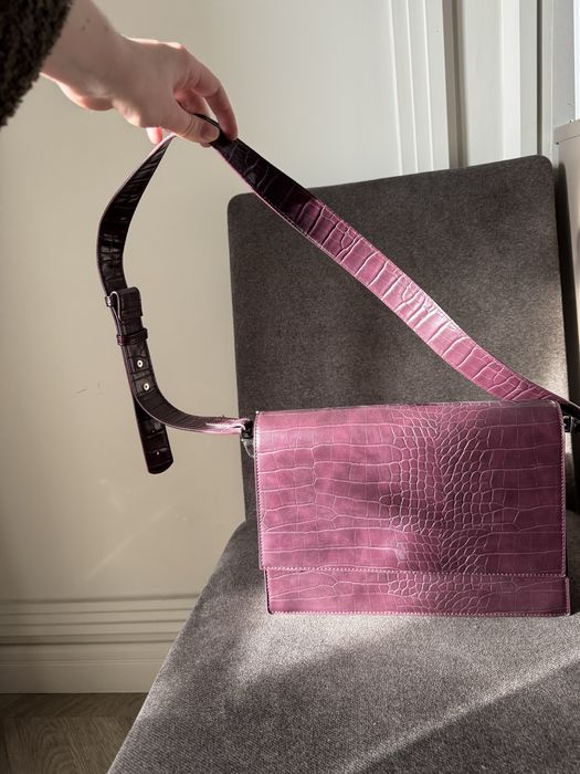 Бордовая сумка через плечо