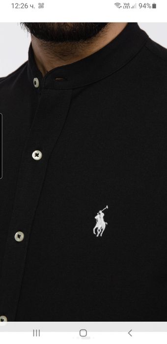 POLO Ralph Lauren Feather Pique Cotton  S НОВО ОРИГИНАЛ Мъжка Риза