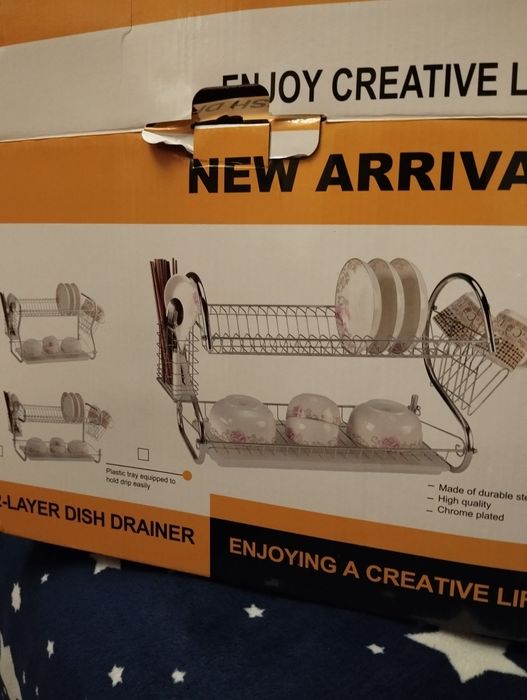 Vând scurgător pentru vase, inox, preț 70 lei!