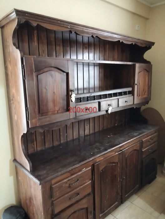 Bufet dulap de bucătărie rustic lemn masiv