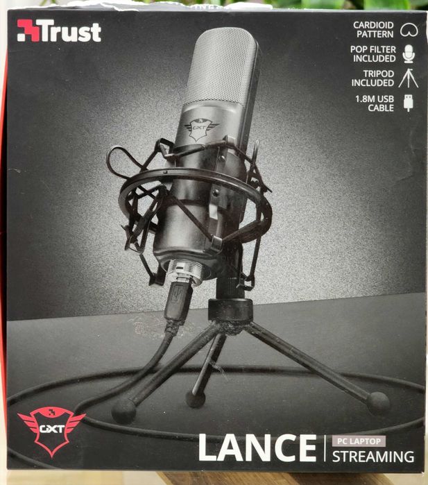 Кардиоиден кондензорен микрофон Trust GXT 242