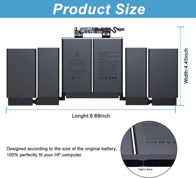 BND A1964 A1989 A2251 резервна батерия за MacBook Pro 13 инча  2018/19