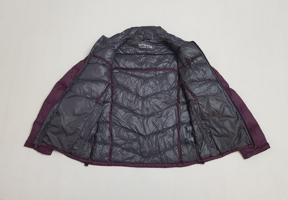 Geaca puf Michael Kors Ultralight Dawn Fill, măsura S bordeaux