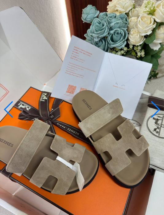 Papuci hermes piele naturala