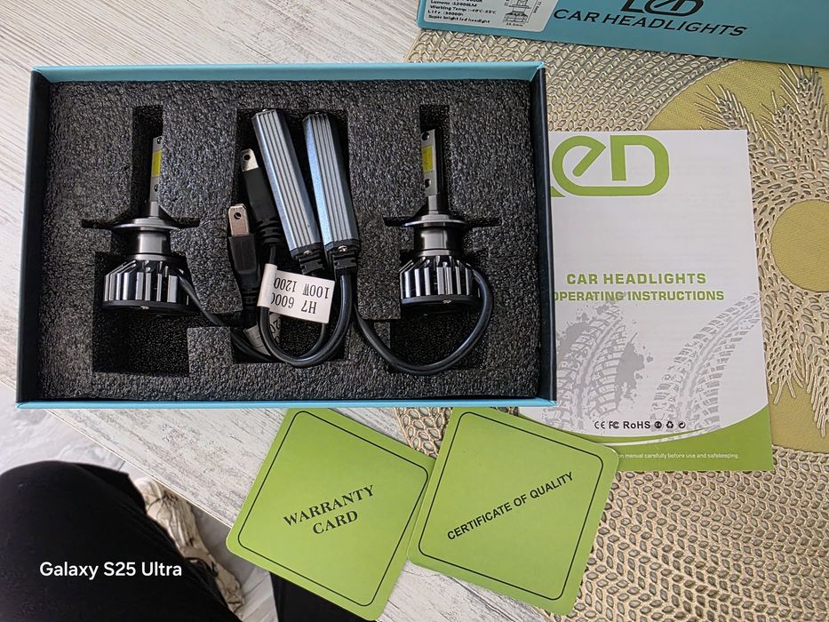 Vând becuri led far NOI H7 100W 6000K 12000LM