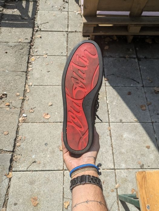 Louboutin High Top Black Suede (mărimi: 44)