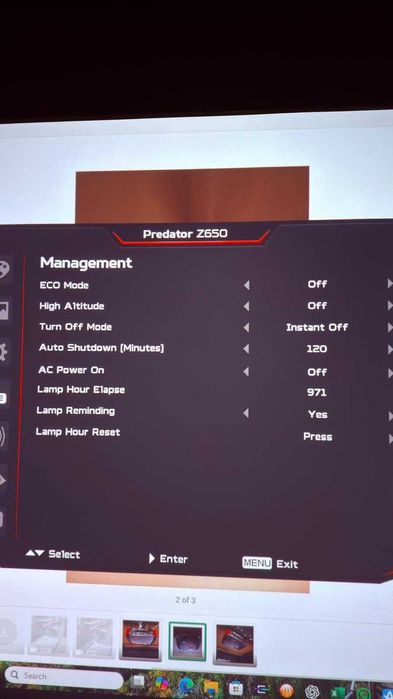 Проектор Acer Predator Z650 с чанта и 3D очила, DLP, 3D