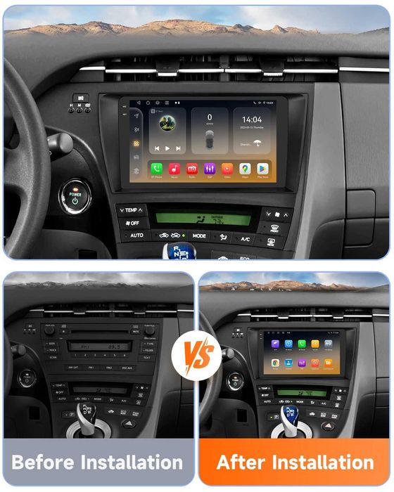 Мултимедия 9″ Android 14 за TOYOTA PRIUS III 3 CARPLAY навигация RDS
