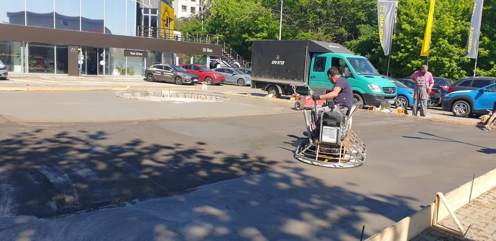 Turnare Sapa din Beton cu Cuart si Elicopter, finisat Beton.