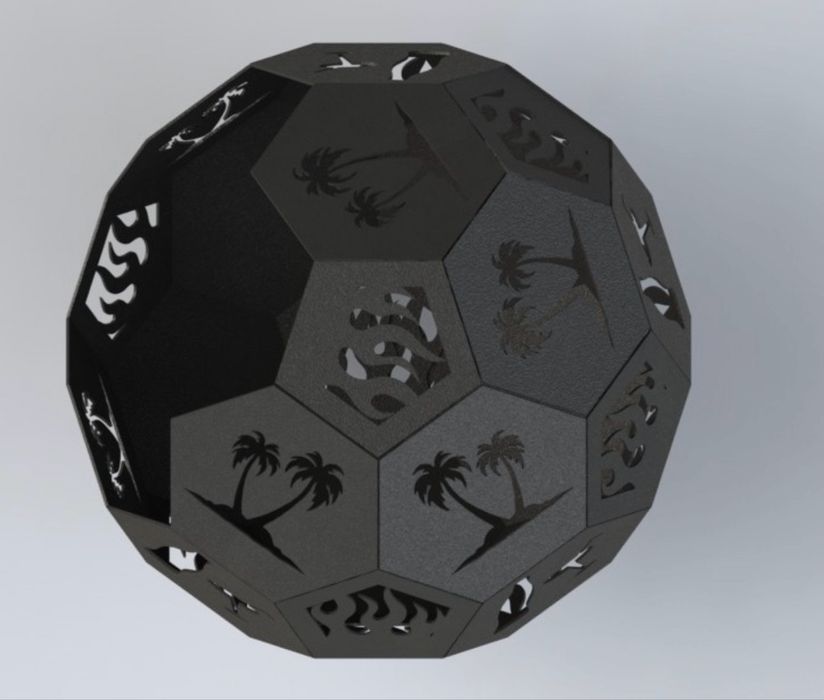 Focar in forma de bila pentru gradina!