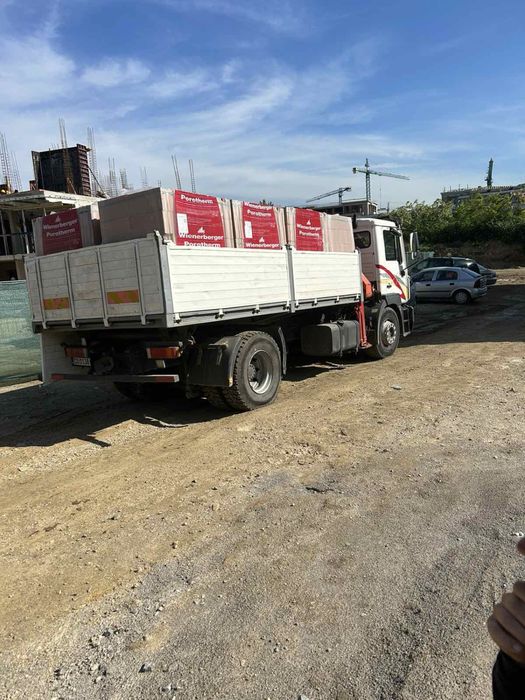 Транспортни услуги: камион със самосвал с кран