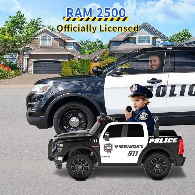 Masinuta electrica de politie DODGE RAM 2500 REBEL, 400W, 24V