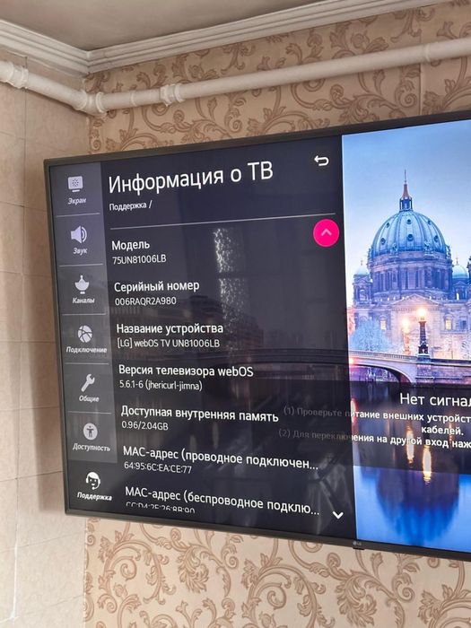 Телевизор LG большой
