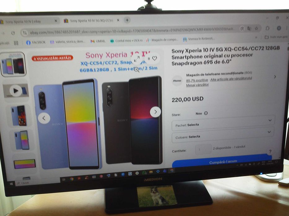 Telefon Mobil SONY XPERIA 10- IV si Husa protectie din piele.