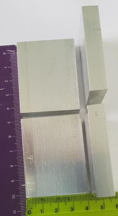 Placa de ALUMINiu 6061 (100mmx100mmx grosime= 8mm)