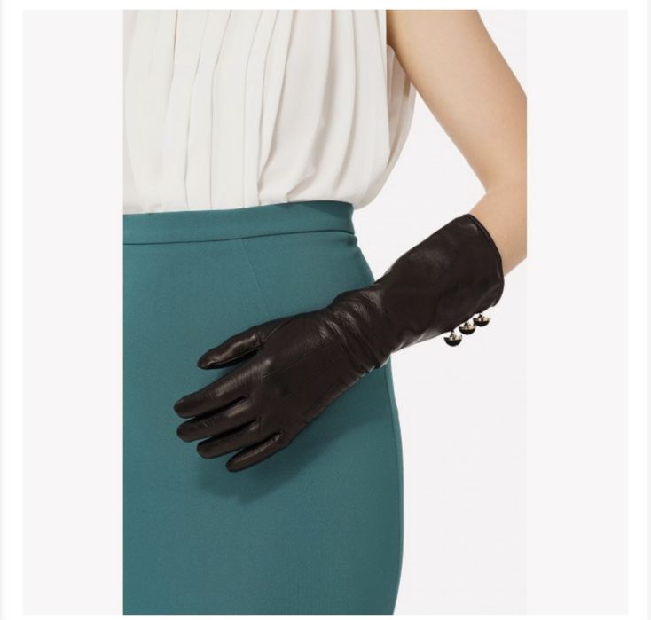 Кожени ръкавици Elisabetta Franchi