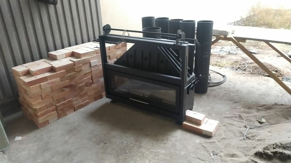 КАМИН. Топки из котловой стали. Кладка каминов из кирпича.