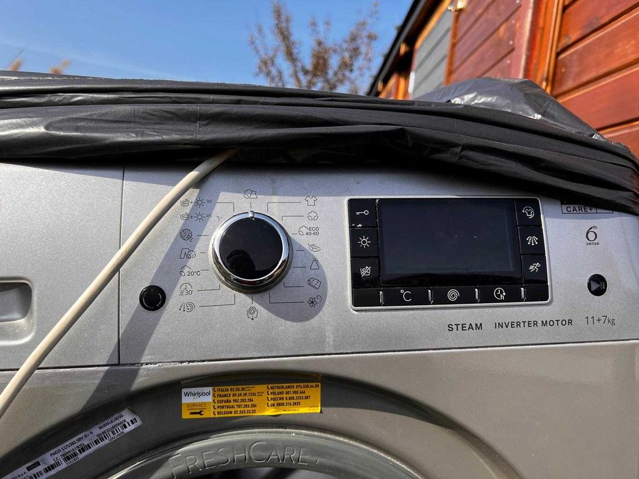 Masina spalat frontala cu uscator Whirlpool 11kg/7kg defecta, eventual dezmembrez