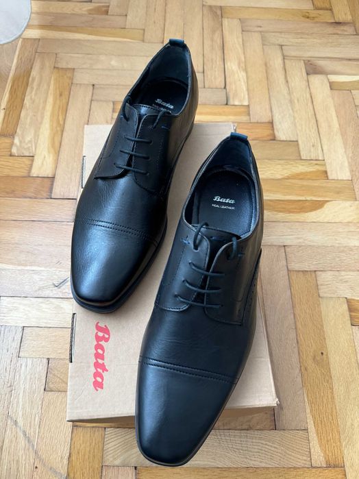 Pantofi eleganti Bata pentru barbati, piele naturala, marime 42, NOI