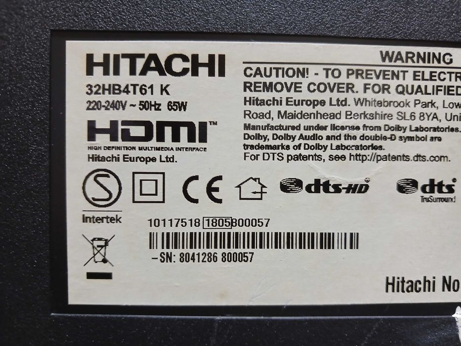 tv led smart Hitachi 81 cm