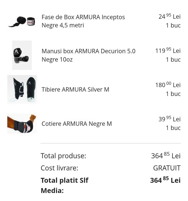 Echipament kickbox